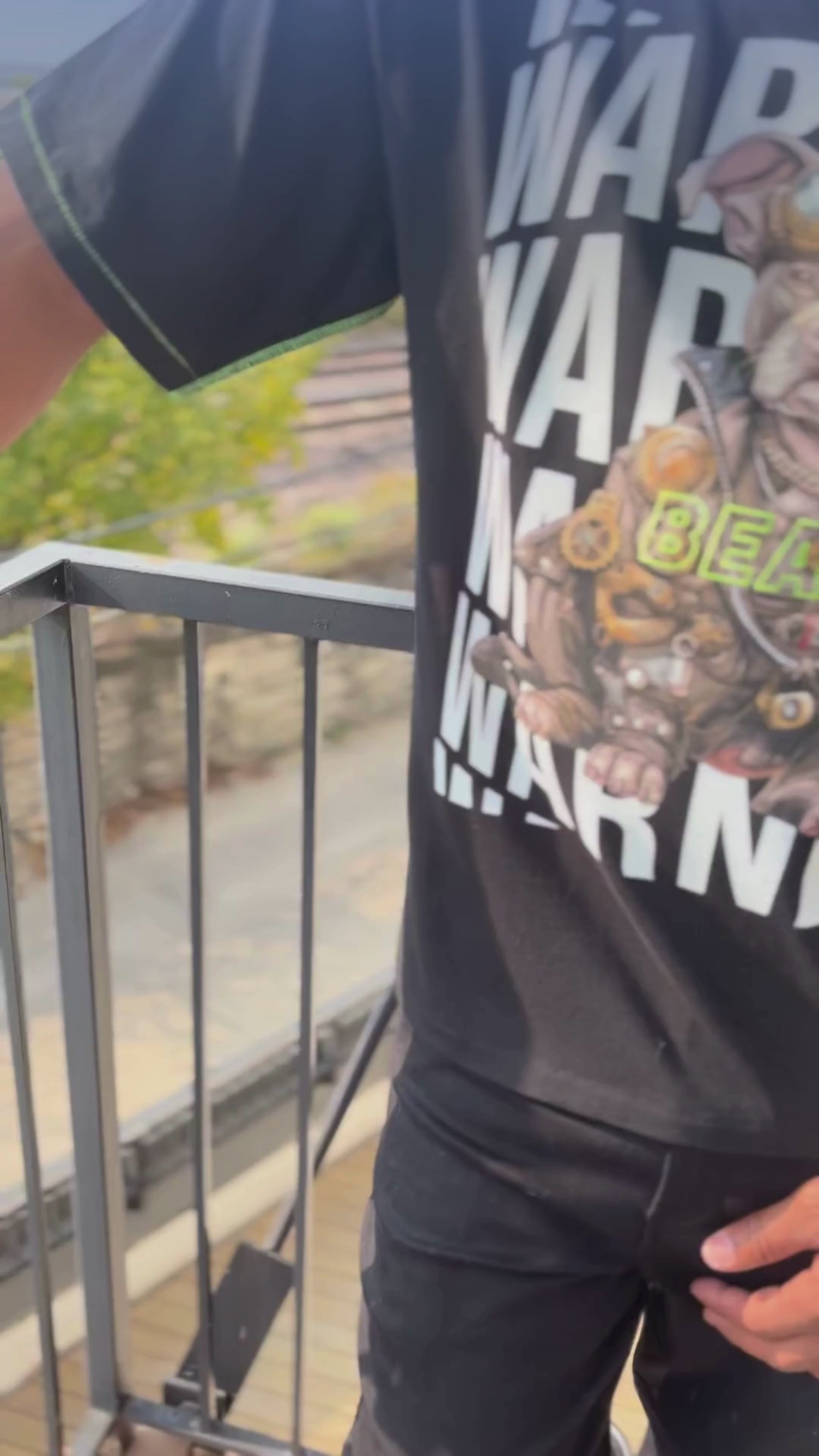 Pit Bull Warning Graphic Tee